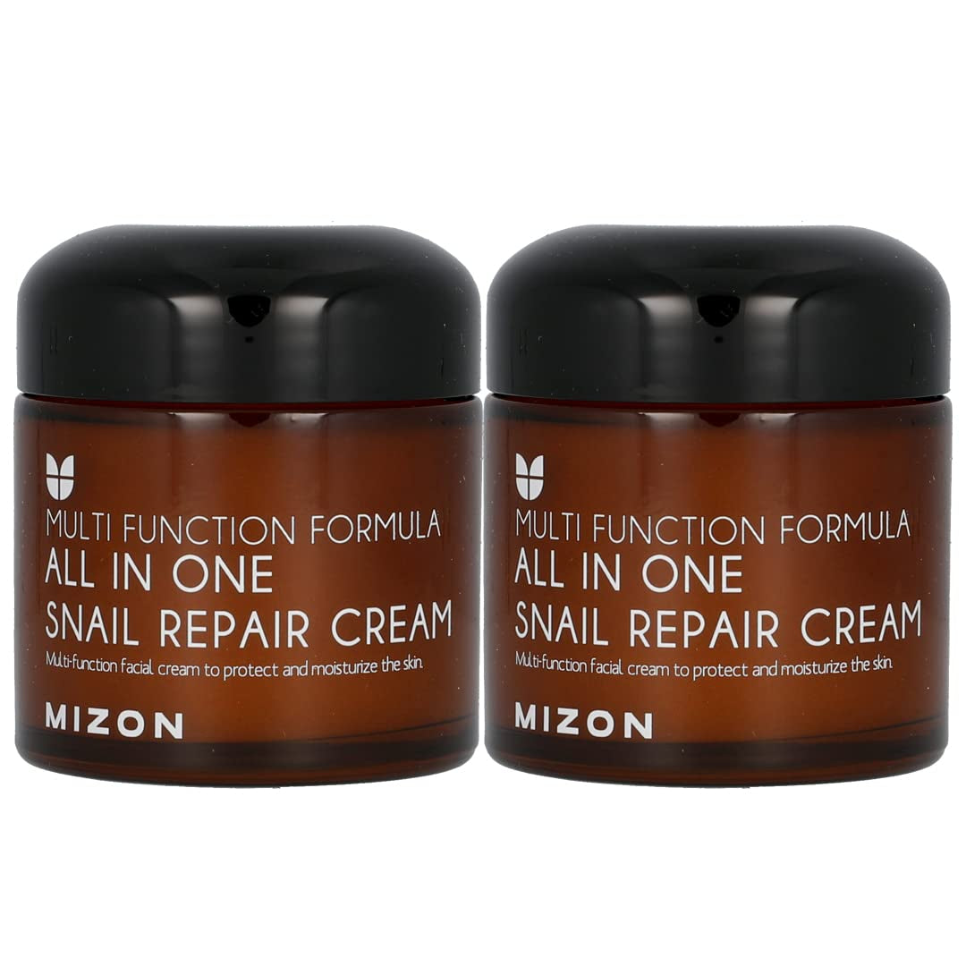 MIZON Snail Repair Cream, Face Moisturizer with Snail Mucin Extract, All in One Snail Repair Cream, Recovery Cream, Korean Skincare, Wrinkle & Blemish Care (2.53 Fl Oz Pack of 1)