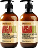 Argan Oil Shampoo and Conditioner Set - Moisturizing Sulfate Free Moroccan Care with Keratin - for Curly, Straight, Dry and Damaged Hair - Hydrating, anti Frizz Salon Technology