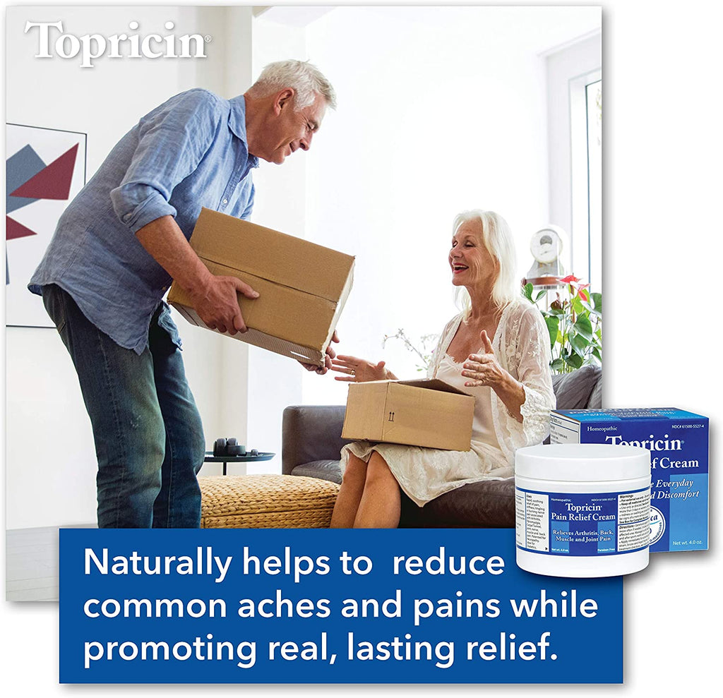 Topricin Pain Relief Cream (4 Oz) Fast Acting Pain Relieving Rub