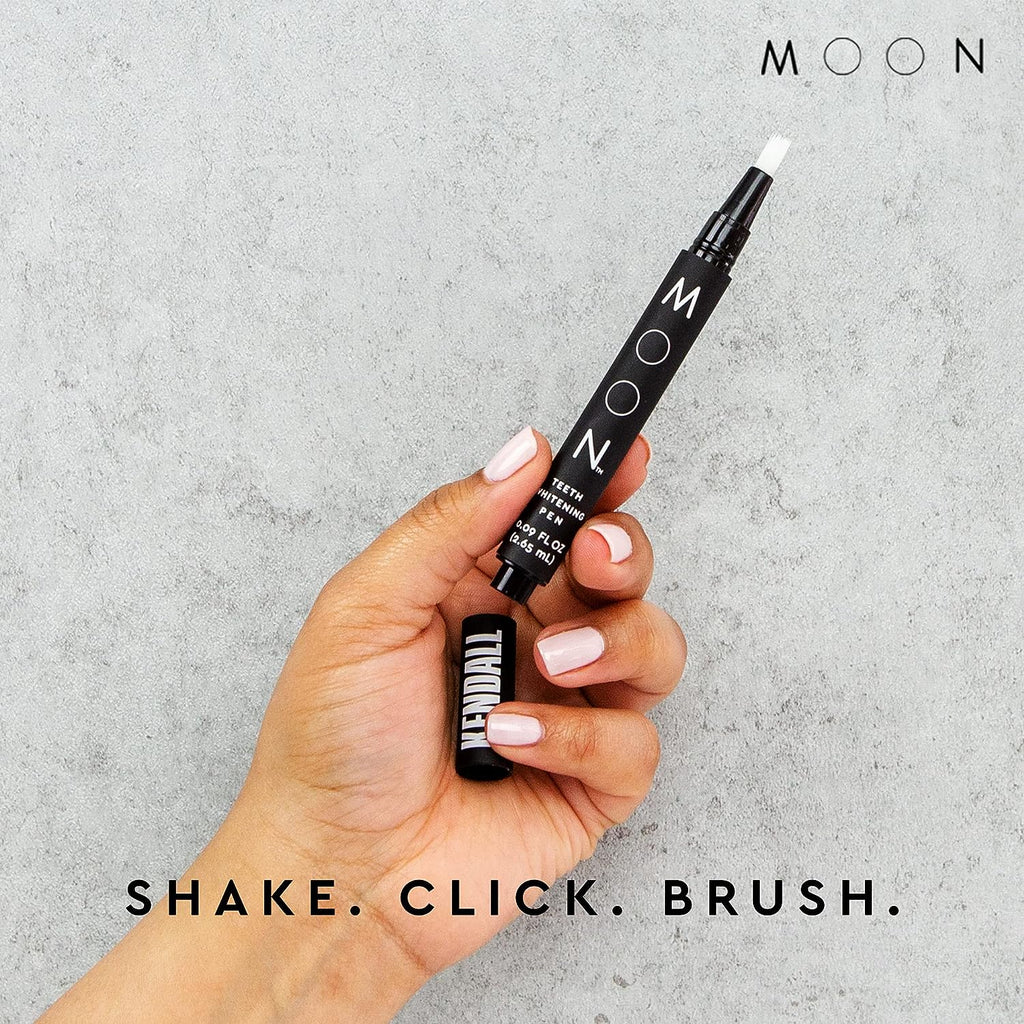 MOON Teeth Whitening Pen - Elixir III by Kendall Jenner – Brush Every Tooth White - On-The-Go Whitener for a Brighter Smile - 30+ Uses - Vegan - Vanilla Mint