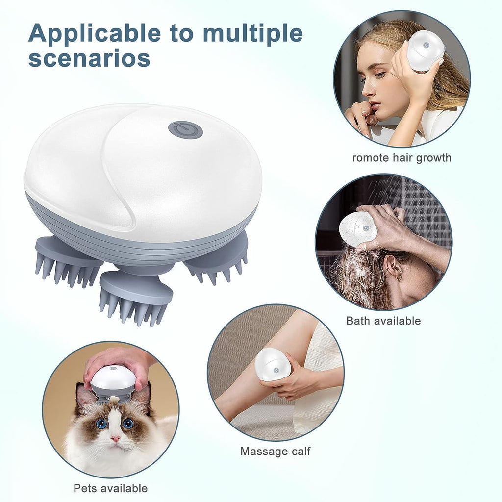 Ankilo Upgraded Handheld Pet Massager for Dogs and Cats, Electric Cat Massager Dog Massager, with 4 Rotatable Massage Heads, Three Modes, for Relieving Tight Stiffness Muscles, Promote Bonding