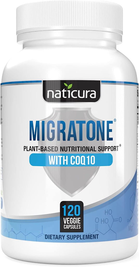 Migratone Migraine Relief - Natural Headache Relief Vitamin - Migraine Supplement with PA - Free Butterbur, Magnesium, Vitamin B2 B6 and B12, Microactive Coq10 and Feverfew - Migraine Clinic'S Choice