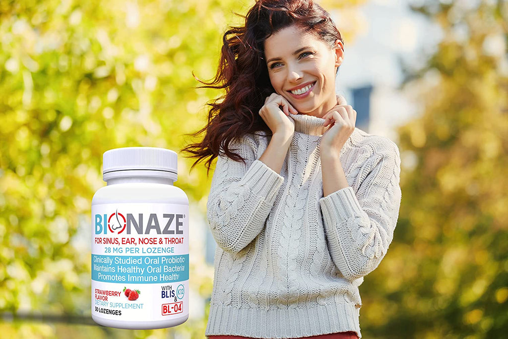 Bionaze Oral Probiotic K12 for Sinus, Tonsil Stones, Bad Breath, Post Nasal Drip, Throat, Mouth, Teeth & Digestion - Improve Oral & Upper Respiratory Health with Clinically Proven BLIS K12 & BL-04