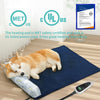 GOLOPET Pet Heating Pad 18X18 Cat Heating Mat Flame Retardant PVC Material, Waterproof ，Adjustable Dog Bed Warmer Electric Heating Mat with Chew Resistant Steel Cord.