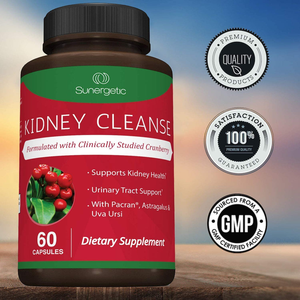 Premium Kidney Cleanse Supplement – Powerful Kidney Support Formula with Cranberry Extract Helps Support Healthy Kidneys & Urinary Tract Support– 60 Vegetarian Capsules