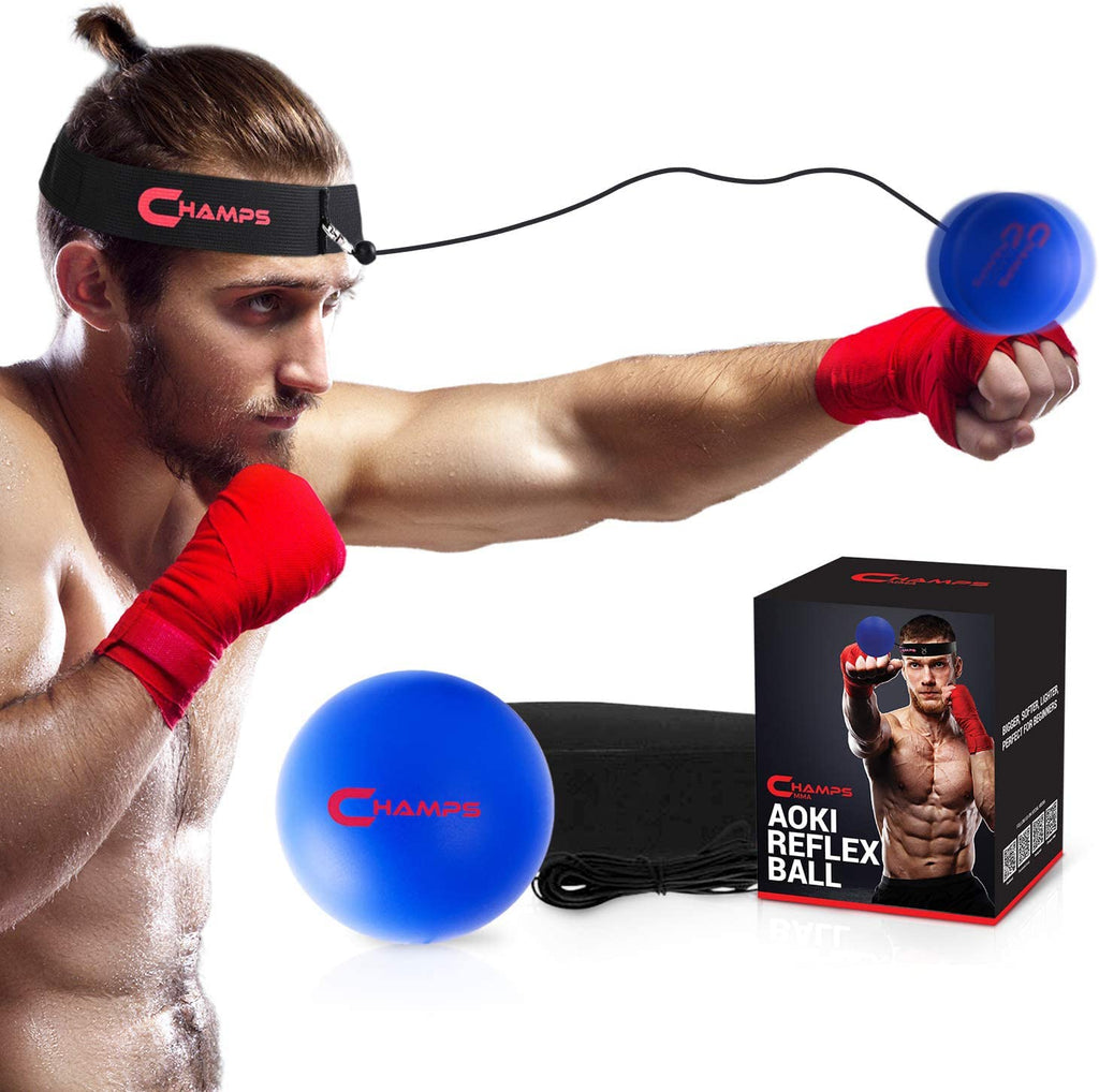 CHAMPS MMA Boxing Reflex Ball -Improve Reaction Speed and Hand Eye Coordination Training Boxing Equipment for Training at Home, Boxing Gear for MMA Equipment, Punching Ball Reflex Bag (Beginner)
