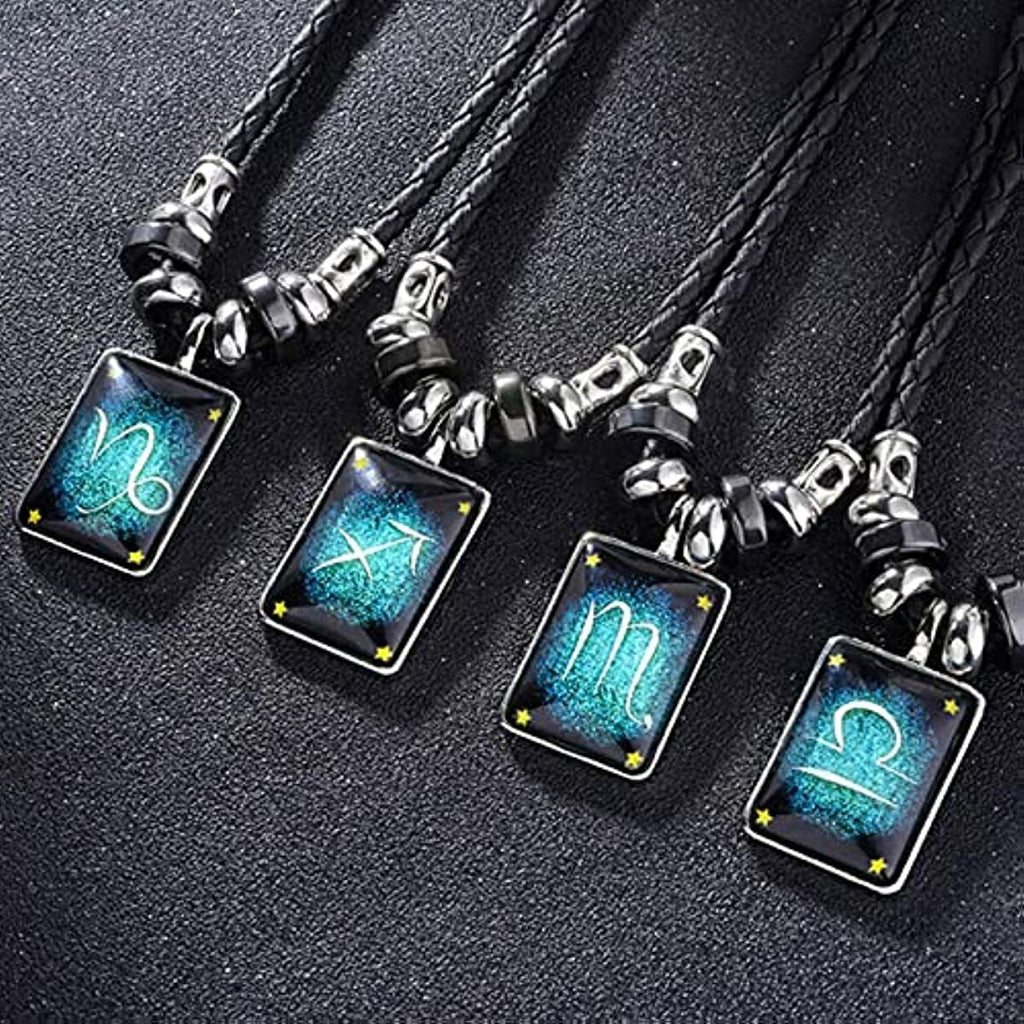 Zodiac Necklace Bracelet for Man Horoscope Sign Astrology Zodiac Star Necklace Birthday Gifts for Boys Girls