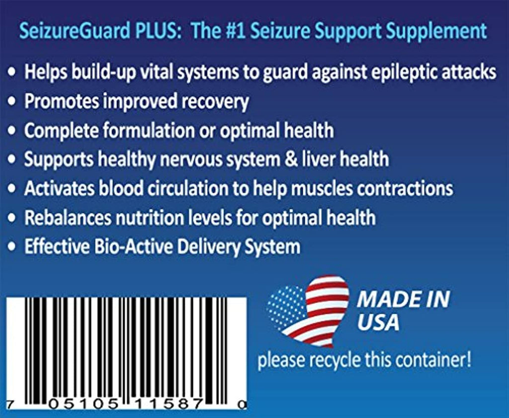 SeizureGuard Plus Dog Seizure & Epilepsy Supplement - Best Supplement for Dogs with Seizures! To be Alone or with Seizure Medication for Dogs-Free Shipping