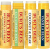 Lip Balm, Burt's Bees Moisturizing Lip Care, 100% Natural, Original Beeswax, Cucumber Mint, Coconut & Pear, Vanilla Bean with Beeswax & Fruit Extracts (4 Pack)