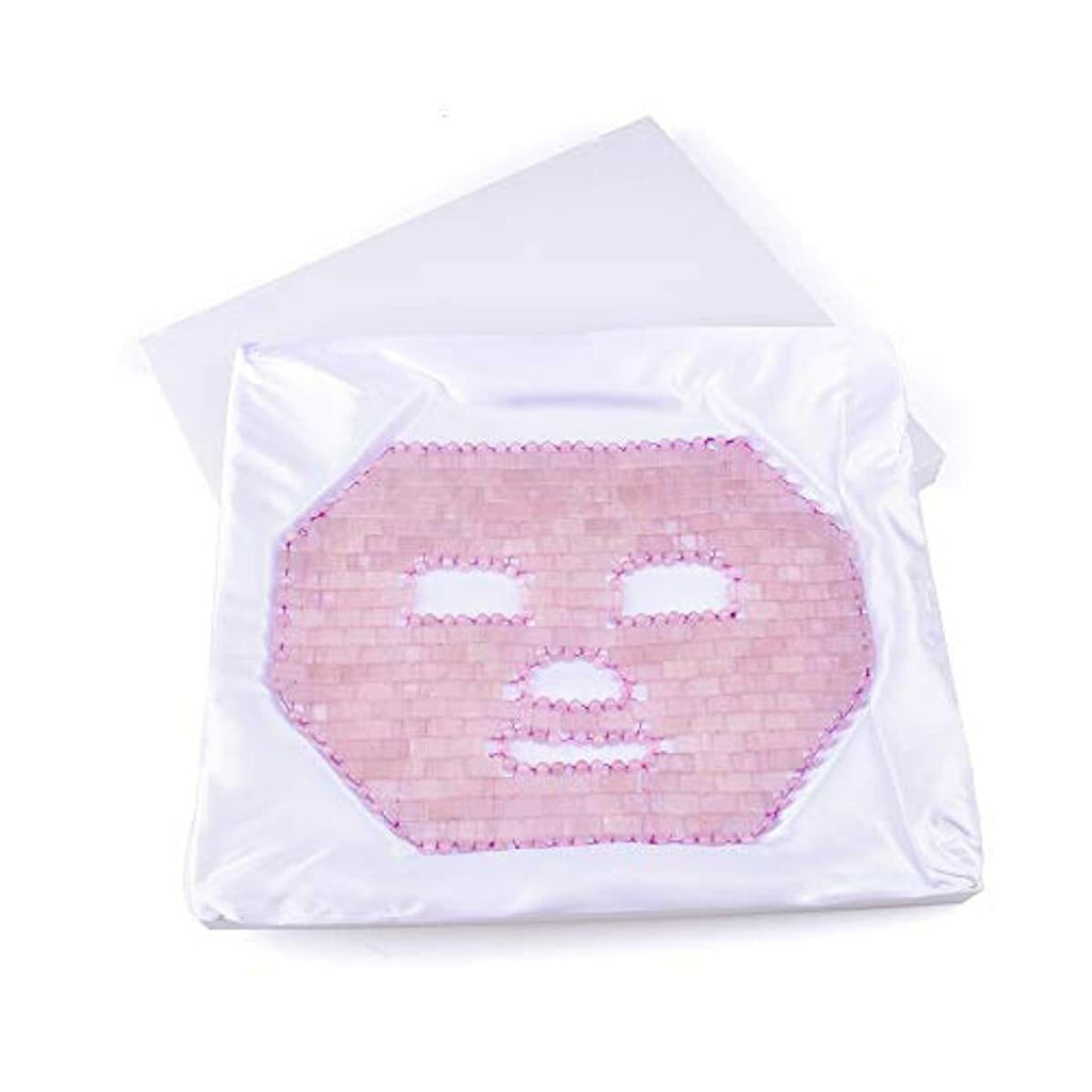 Eternant Rose Quartz Mask - a Reusable Cold Therapy Face Mask that is the Perfect Tool for Depuffing, Anti-Aging and Eliminating Bags under the Eyes and Dark Circles