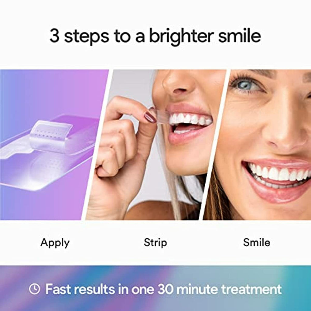 Hismile Teeth Whitening Strips, Whitening Strips Sensitive Teeth, Peroxide Free Whitening Strips, Sensitivity Whitestrips, Dental White Strips, Teeth Whitening Strips Kit, 28 Strips, 14 Treatments